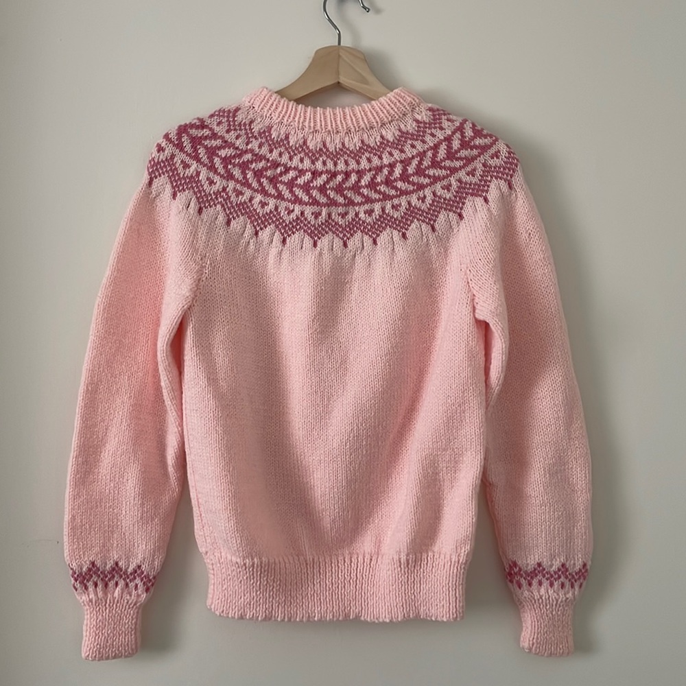 Hand knit fair isle sweater